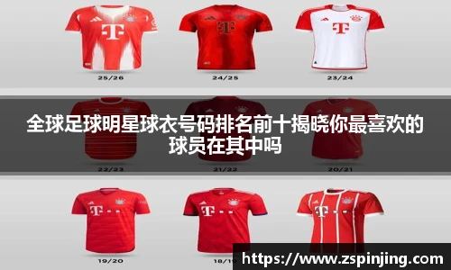 全球足球明星球衣号码排名前十揭晓你最喜欢的球员在其中吗
